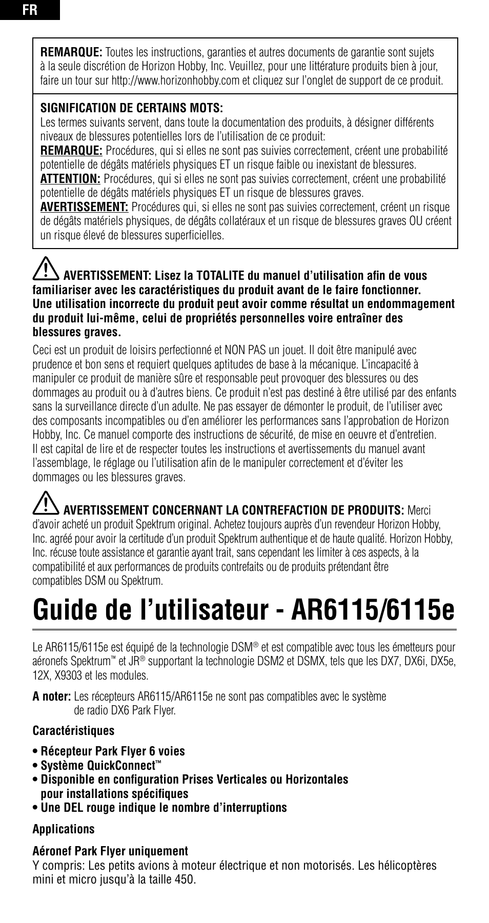 Spektrum SPMAR6115 User Manual | Page 21 / 40