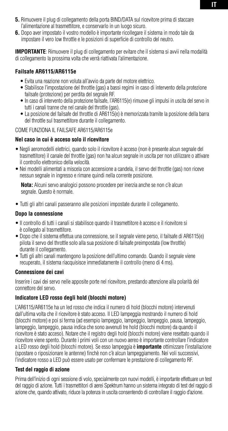 Spektrum SPMAR6115 User Manual | Page 34 / 40
