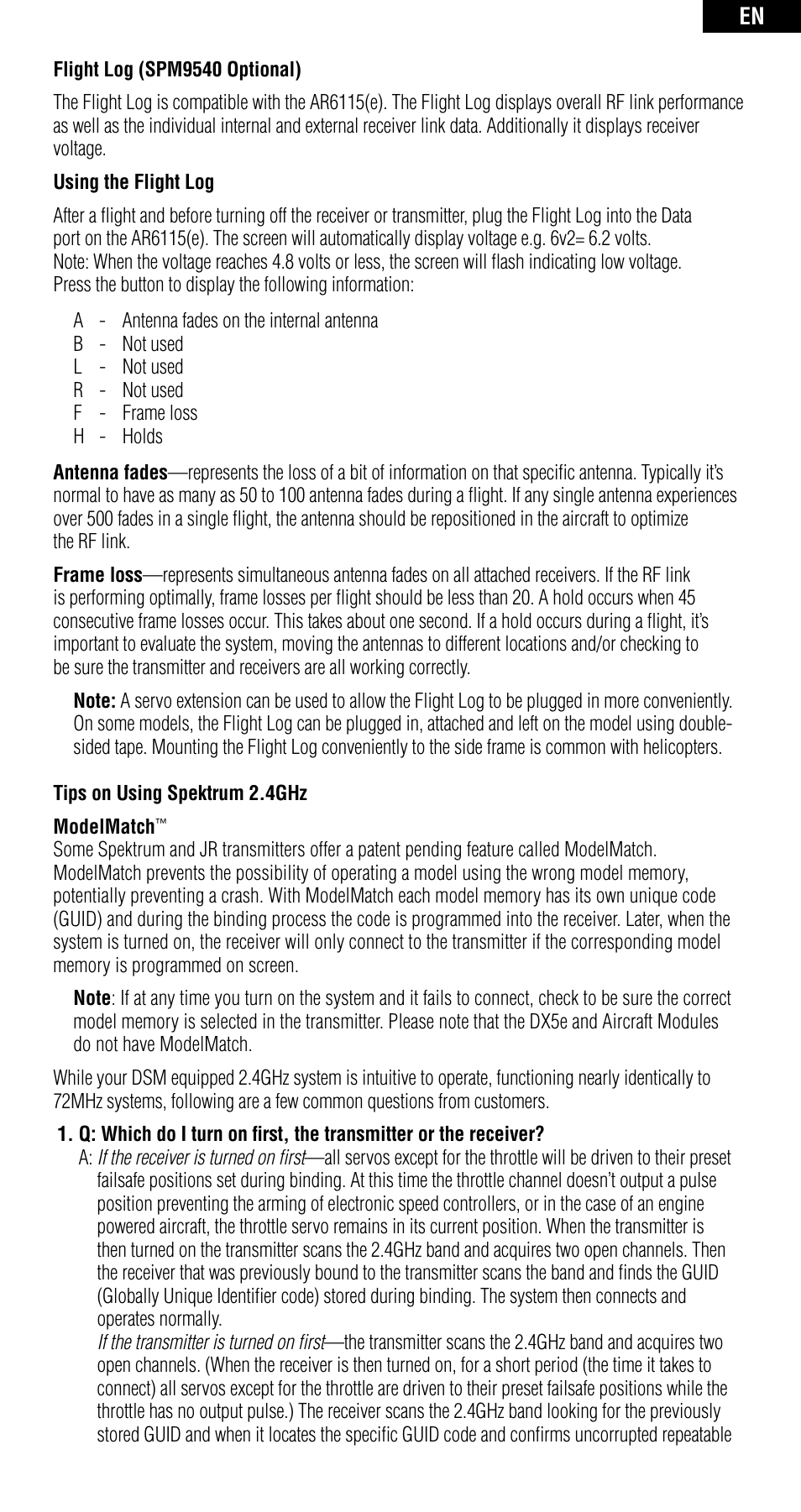 Spektrum SPMAR6115 User Manual | Page 7 / 40