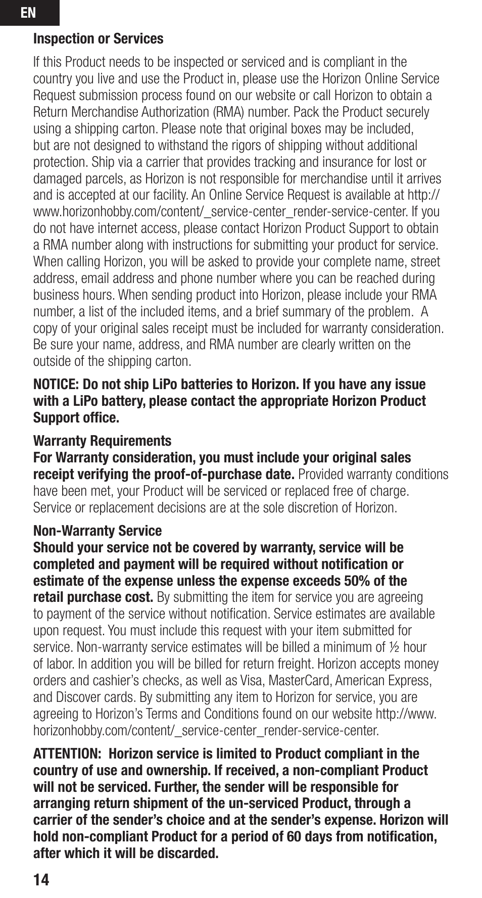 Spektrum SPMAR610C User Manual | Page 14 / 17