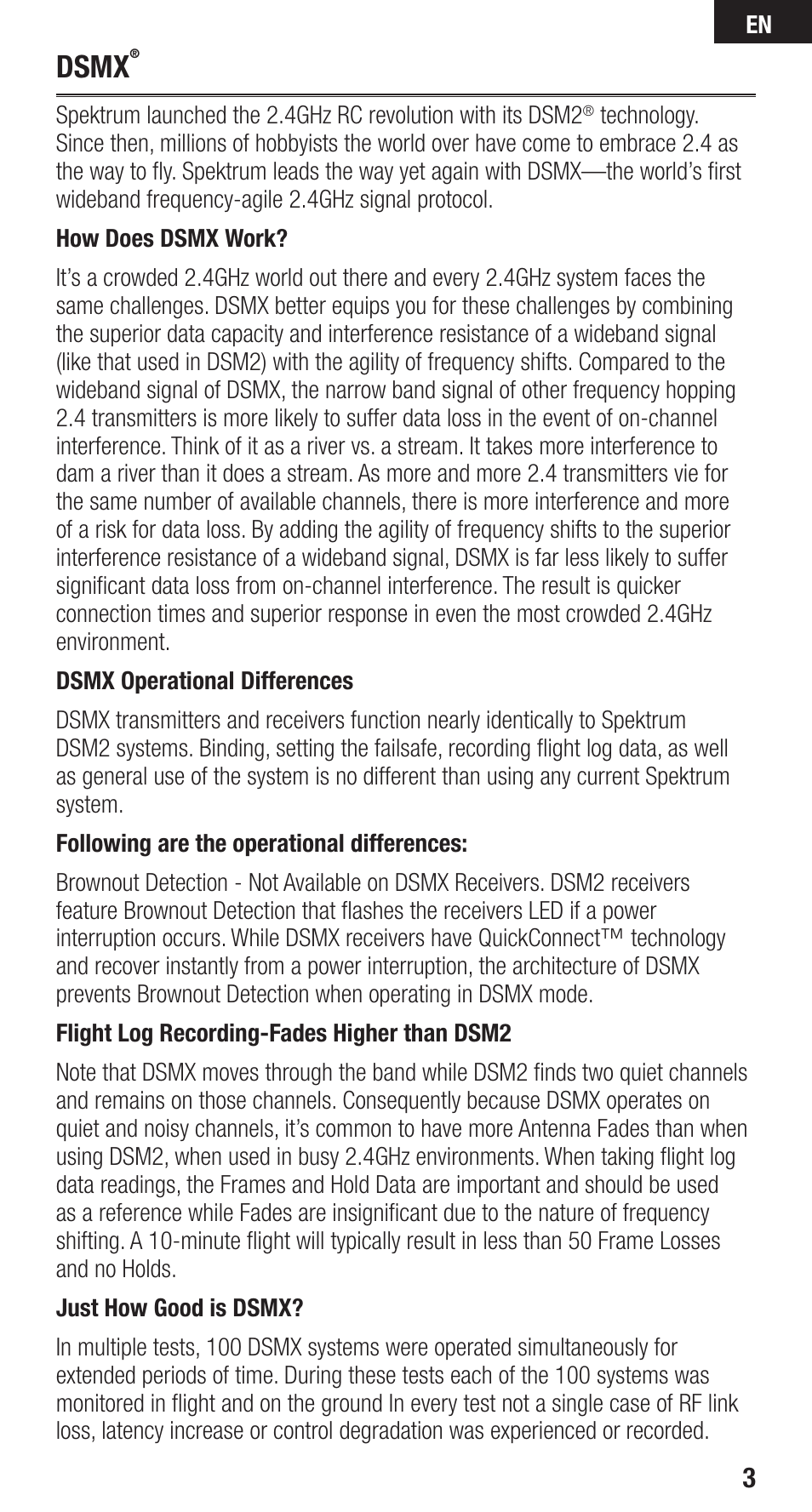 Dsmx | Spektrum SPMAR610C User Manual | Page 3 / 17