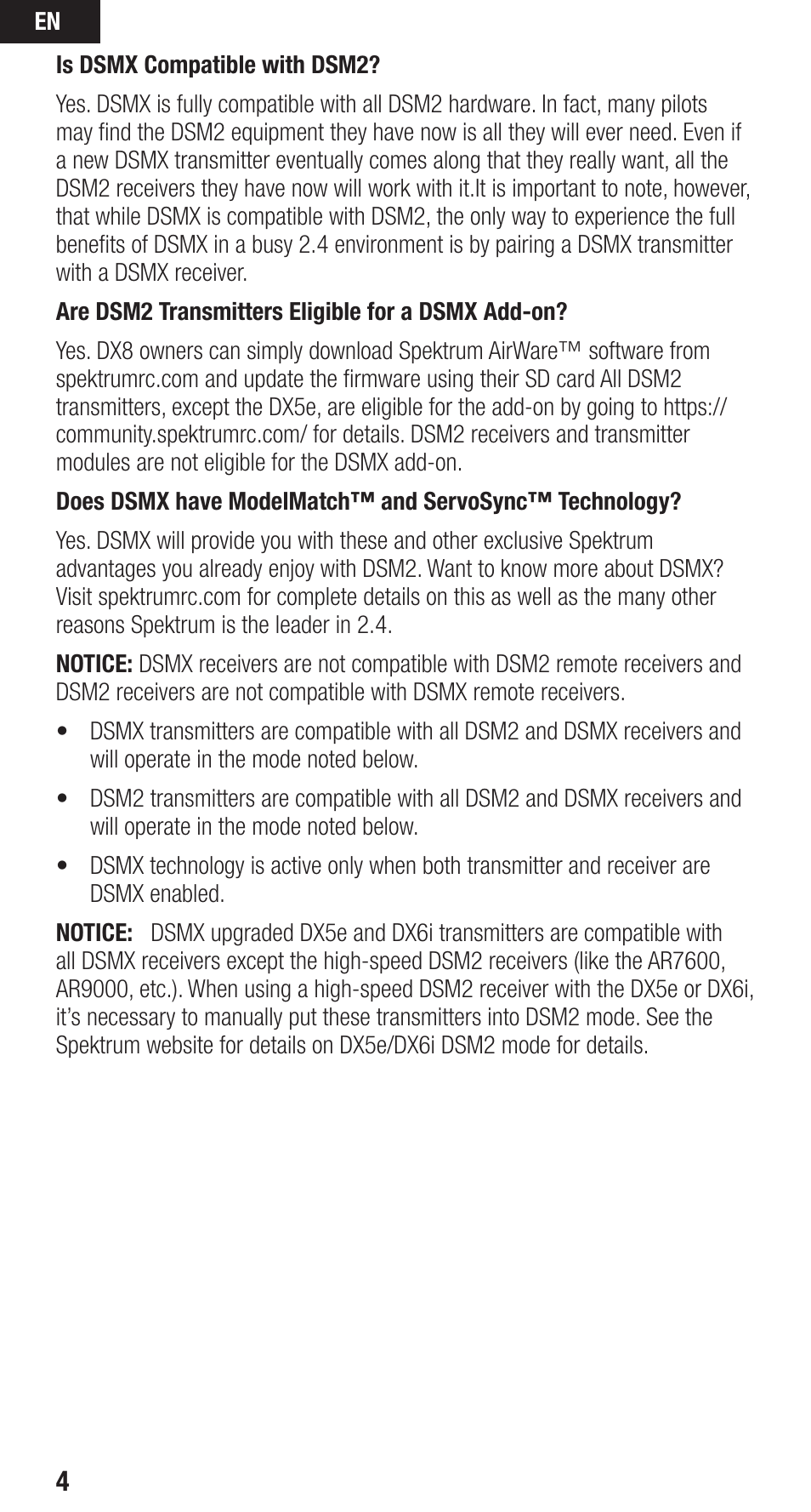 Spektrum SPMAR610C User Manual | Page 4 / 17