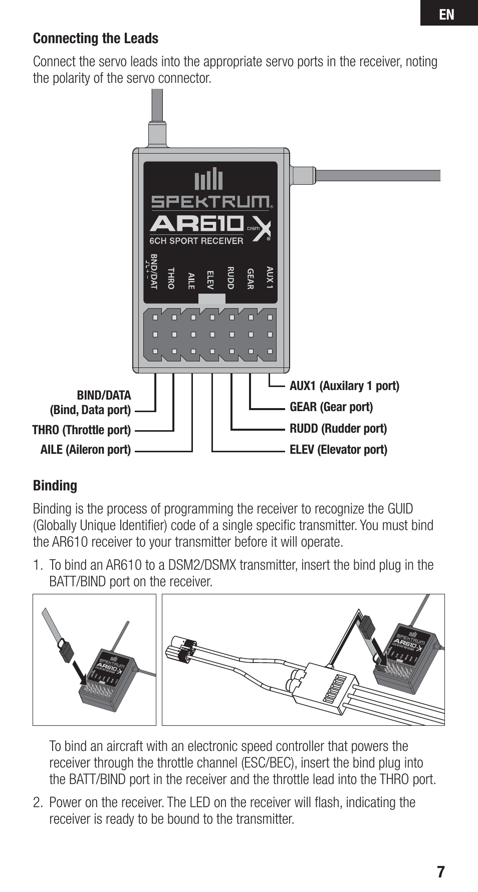 Spektrum SPMAR610C User Manual | Page 7 / 17