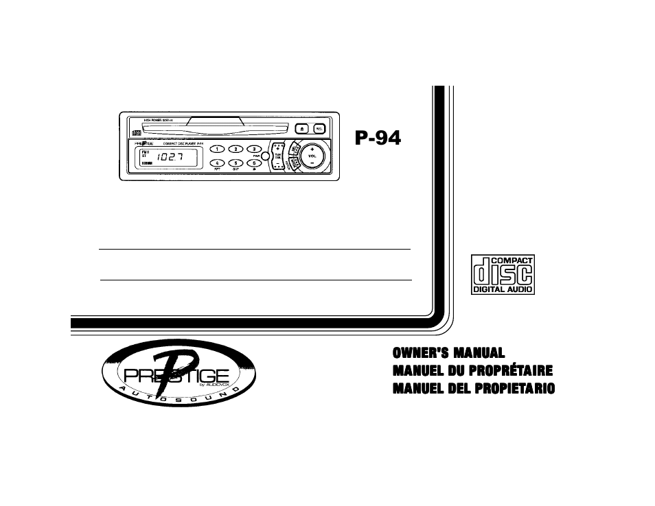 Audiovox P-94 User Manual | 32 pages