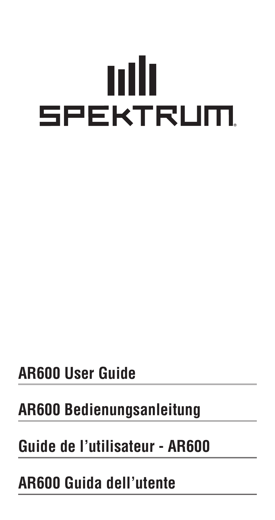 Spektrum SPMAR600 User Manual | 44 pages