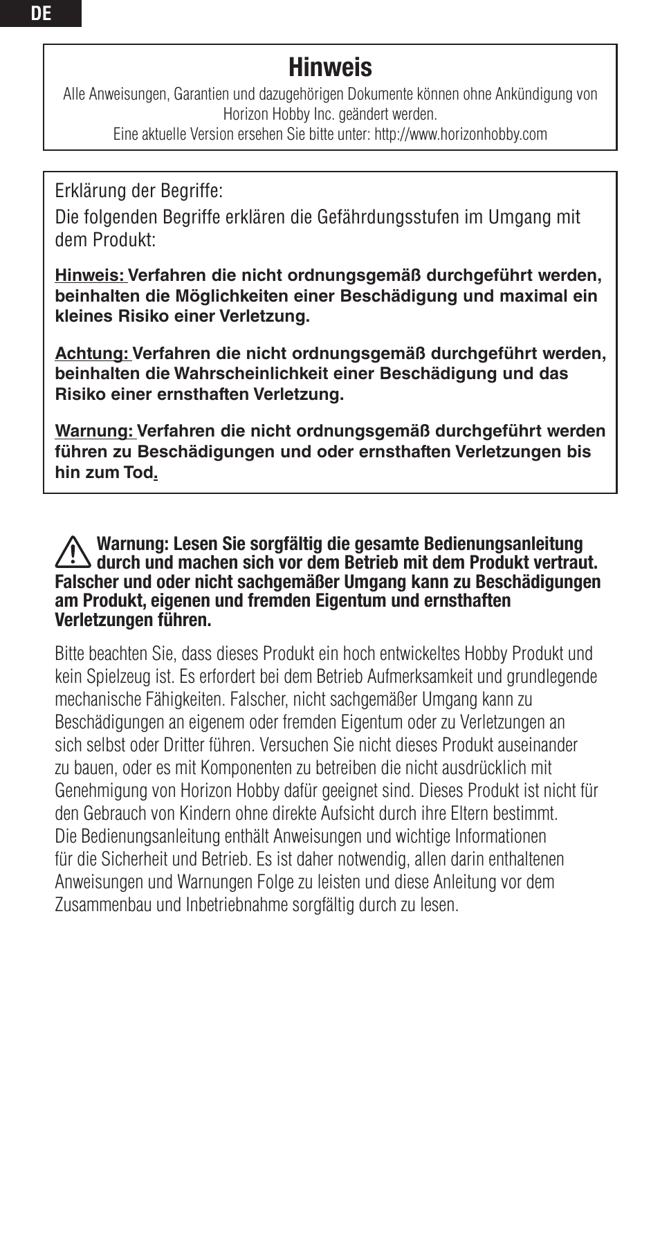 27803_spm_ar600_de.pdf, Hinweis | Spektrum SPMAR600 User Manual | Page 14 / 44