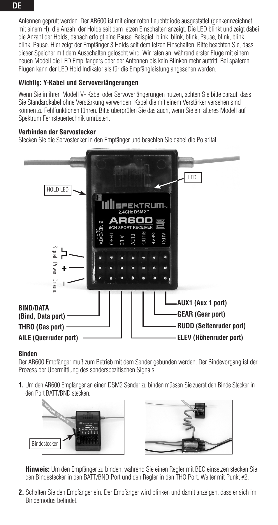 Spektrum SPMAR600 User Manual | Page 16 / 44