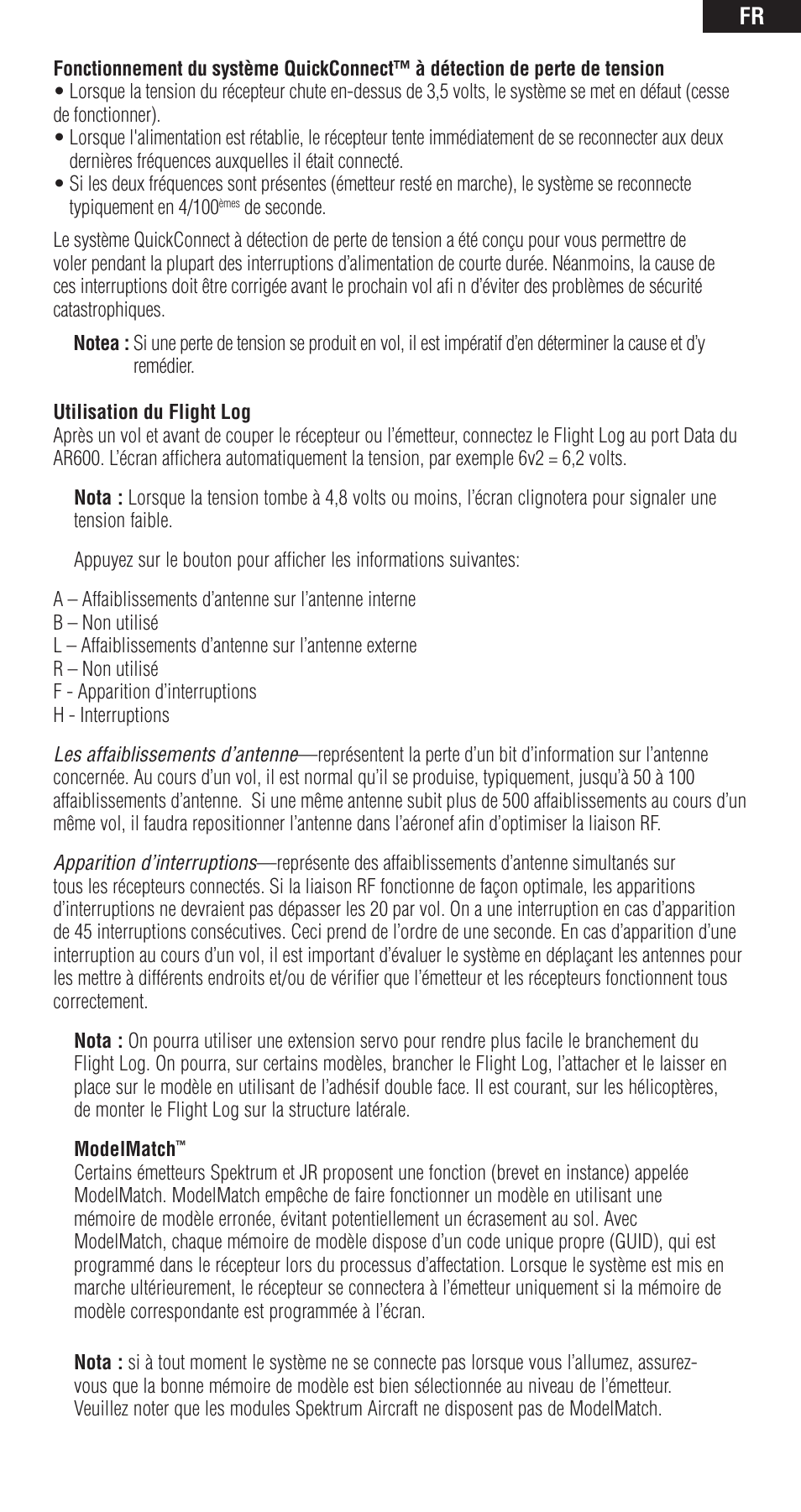 Spektrum SPMAR600 User Manual | Page 29 / 44