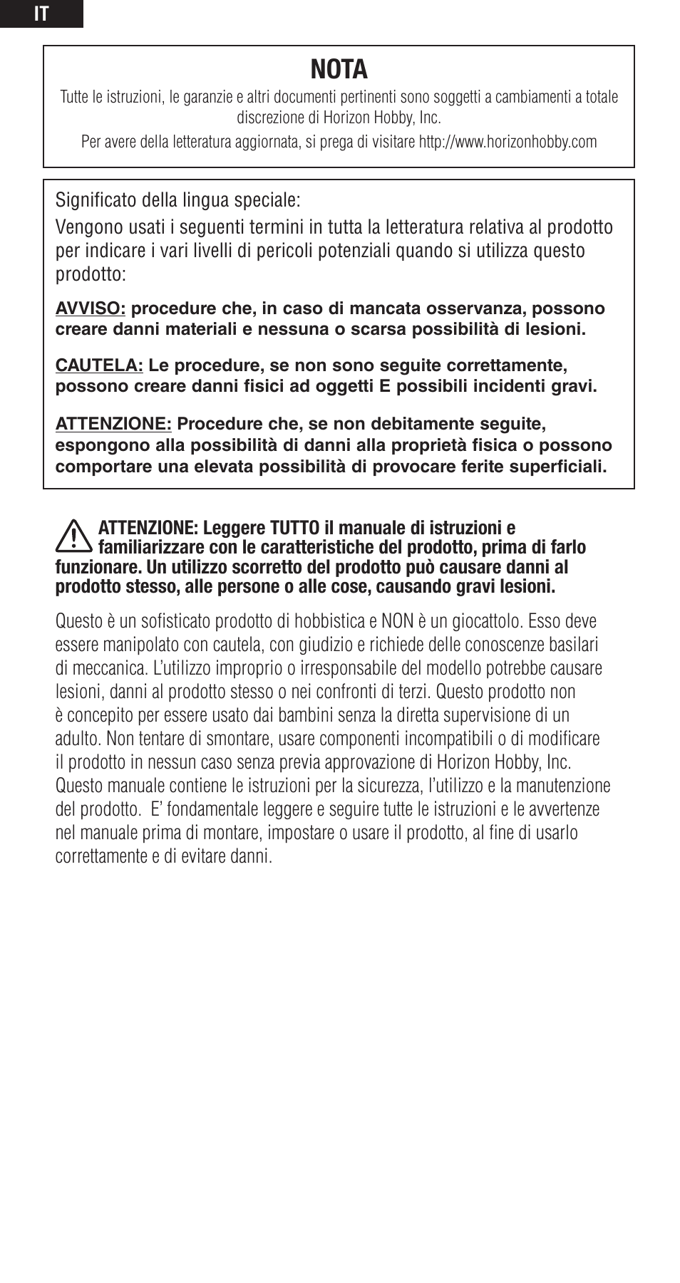 27803_spm_ar600_it.pdf, Nota | Spektrum SPMAR600 User Manual | Page 34 / 44