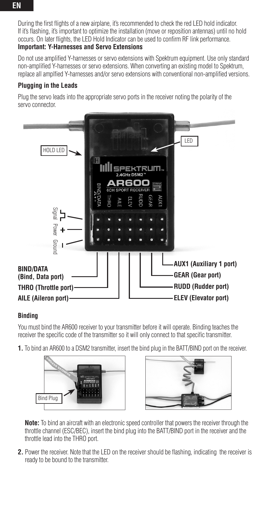 Spektrum SPMAR600 User Manual | Page 4 / 44