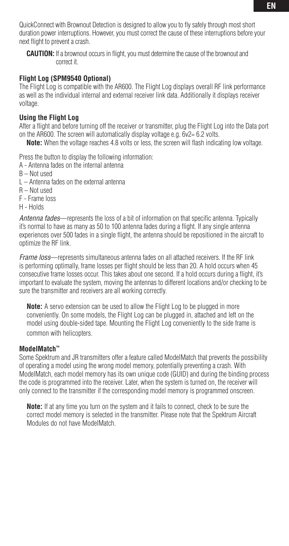 Spektrum SPMAR600 User Manual | Page 7 / 44