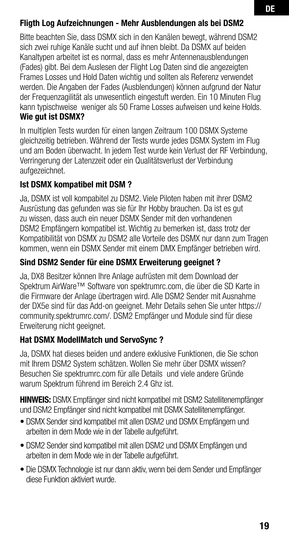 Spektrum SPMAR400 User Manual | Page 19 / 64