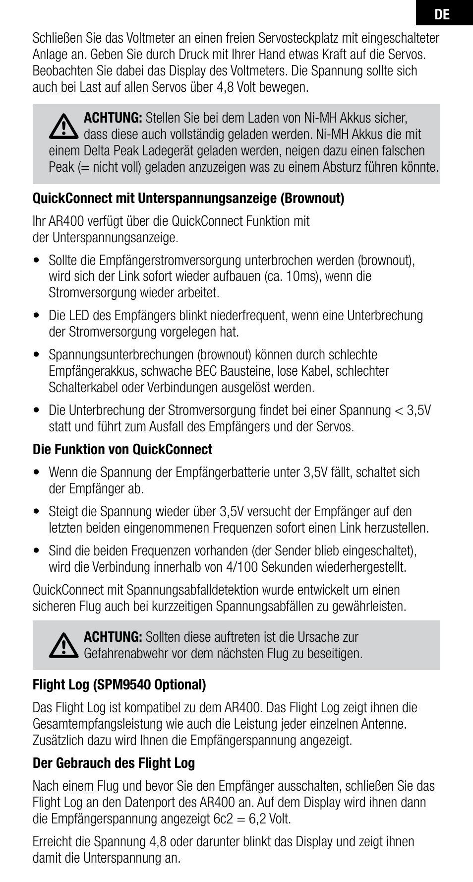 Spektrum SPMAR400 User Manual | Page 25 / 64