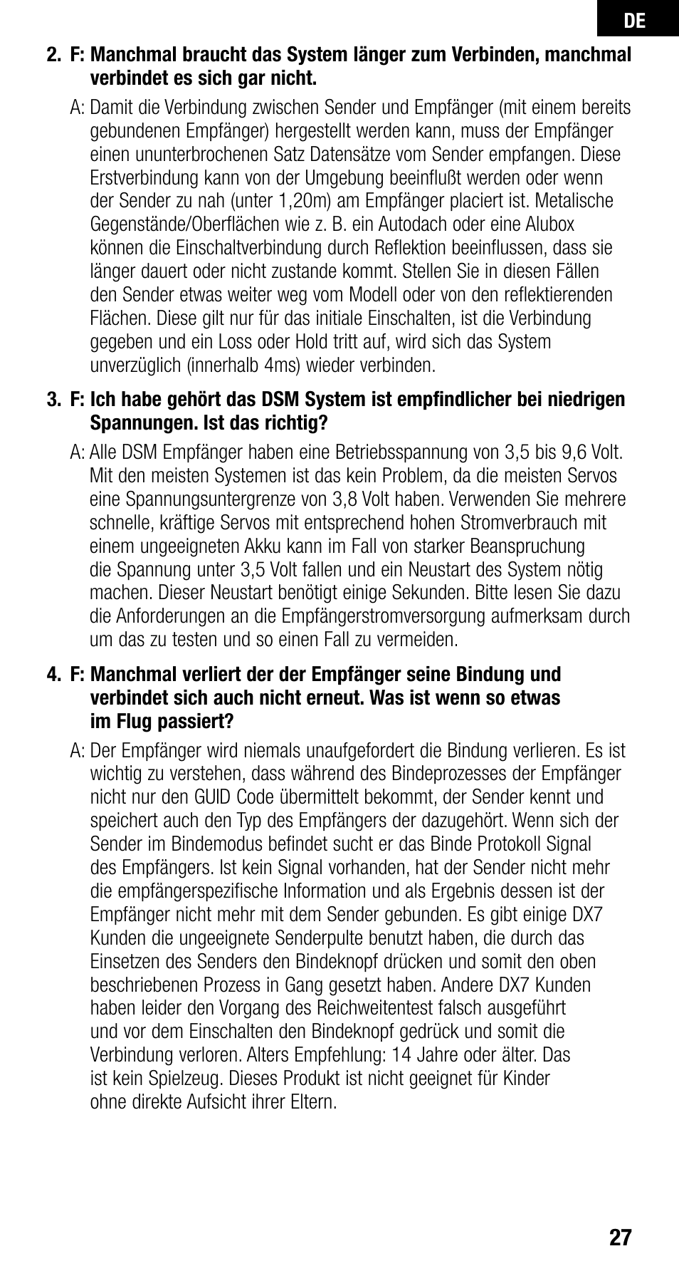 Spektrum SPMAR400 User Manual | Page 27 / 64