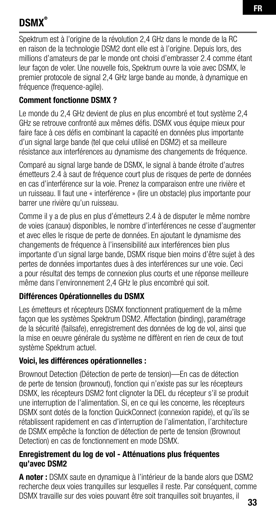 Dsmx | Spektrum SPMAR400 User Manual | Page 33 / 64