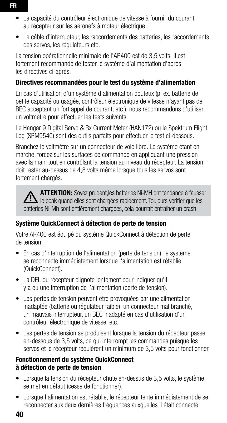 Spektrum SPMAR400 User Manual | Page 40 / 64