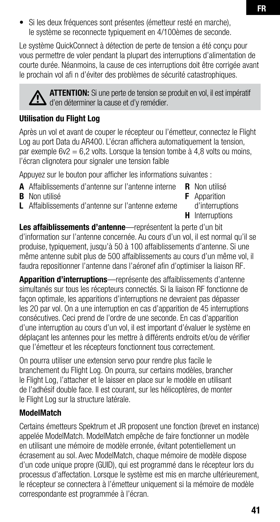 Spektrum SPMAR400 User Manual | Page 41 / 64