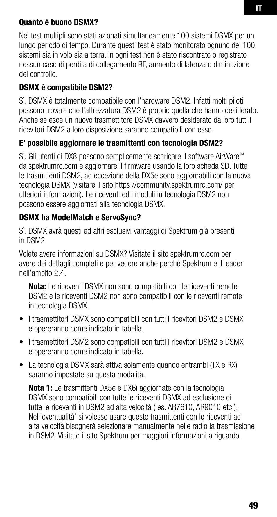 Spektrum SPMAR400 User Manual | Page 49 / 64