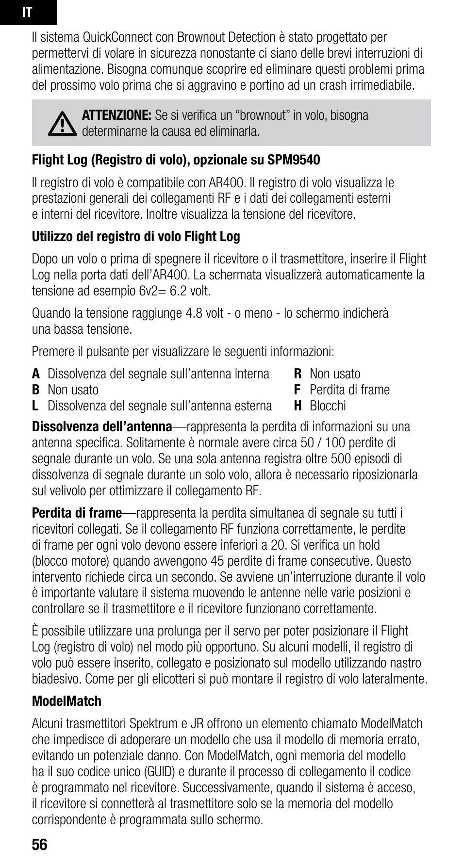 Spektrum SPMAR400 User Manual | Page 56 / 64