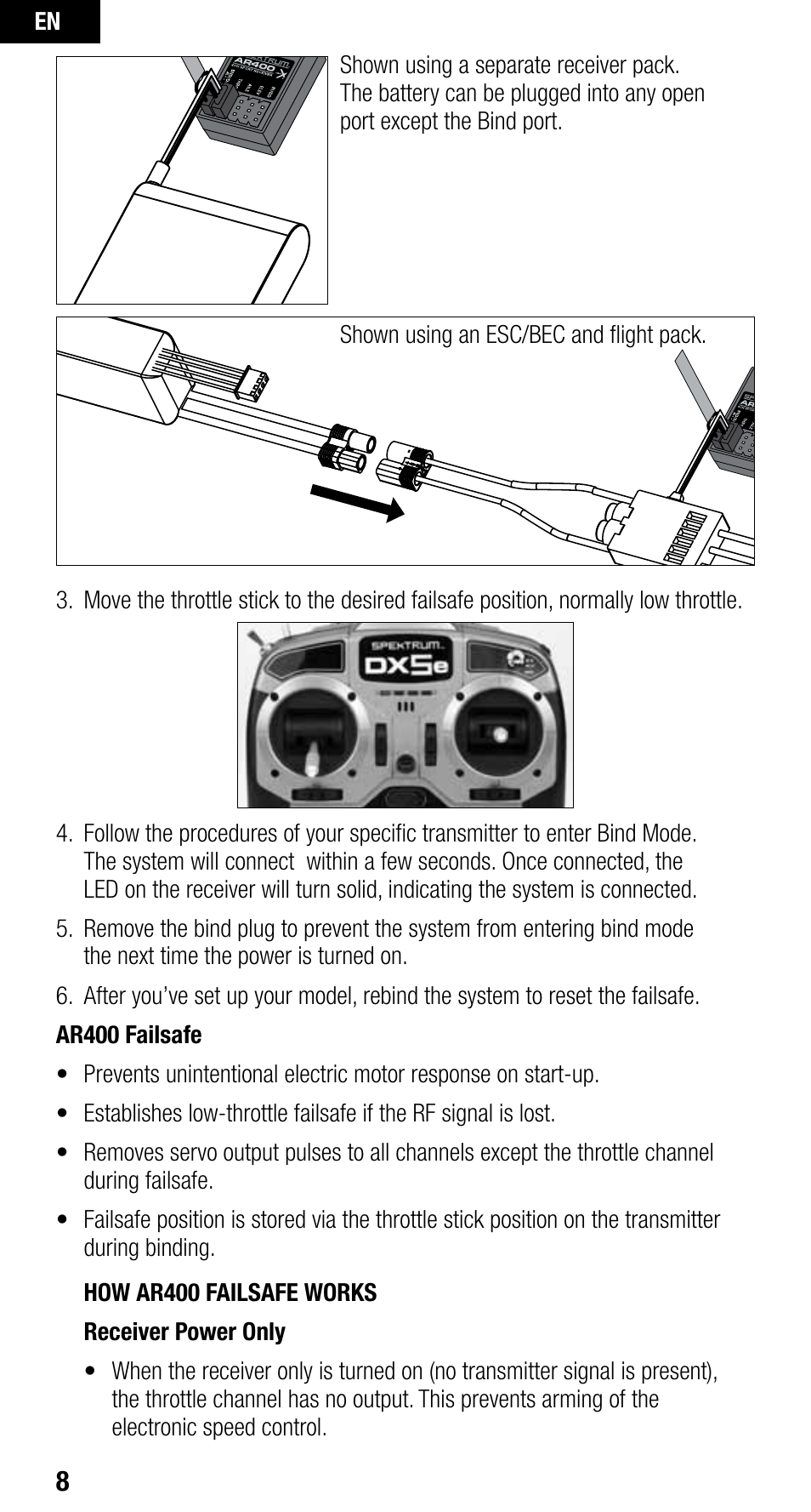 Spektrum SPMAR400 User Manual | Page 8 / 64