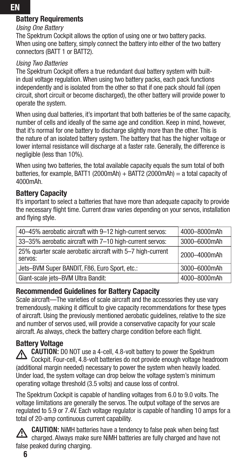 Spektrum SPMAR12200 User Manual | Page 6 / 25