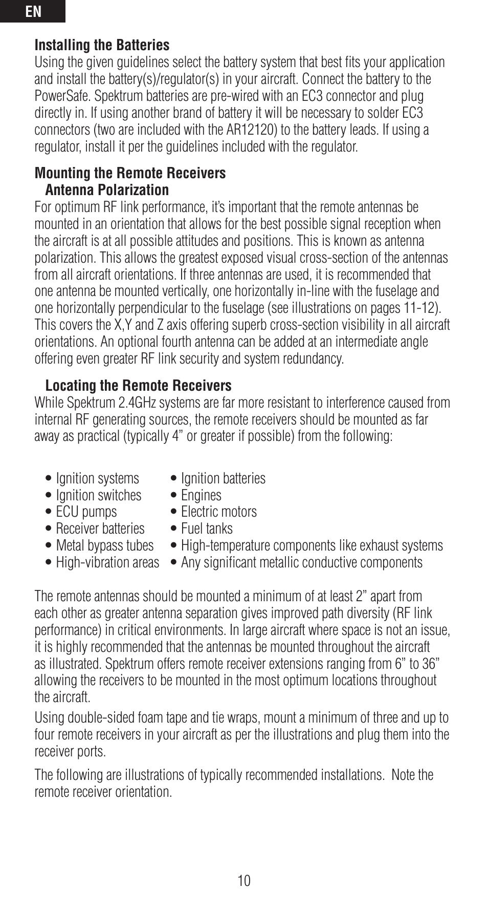 Spektrum SPMAR12120 User Manual | Page 10 / 92