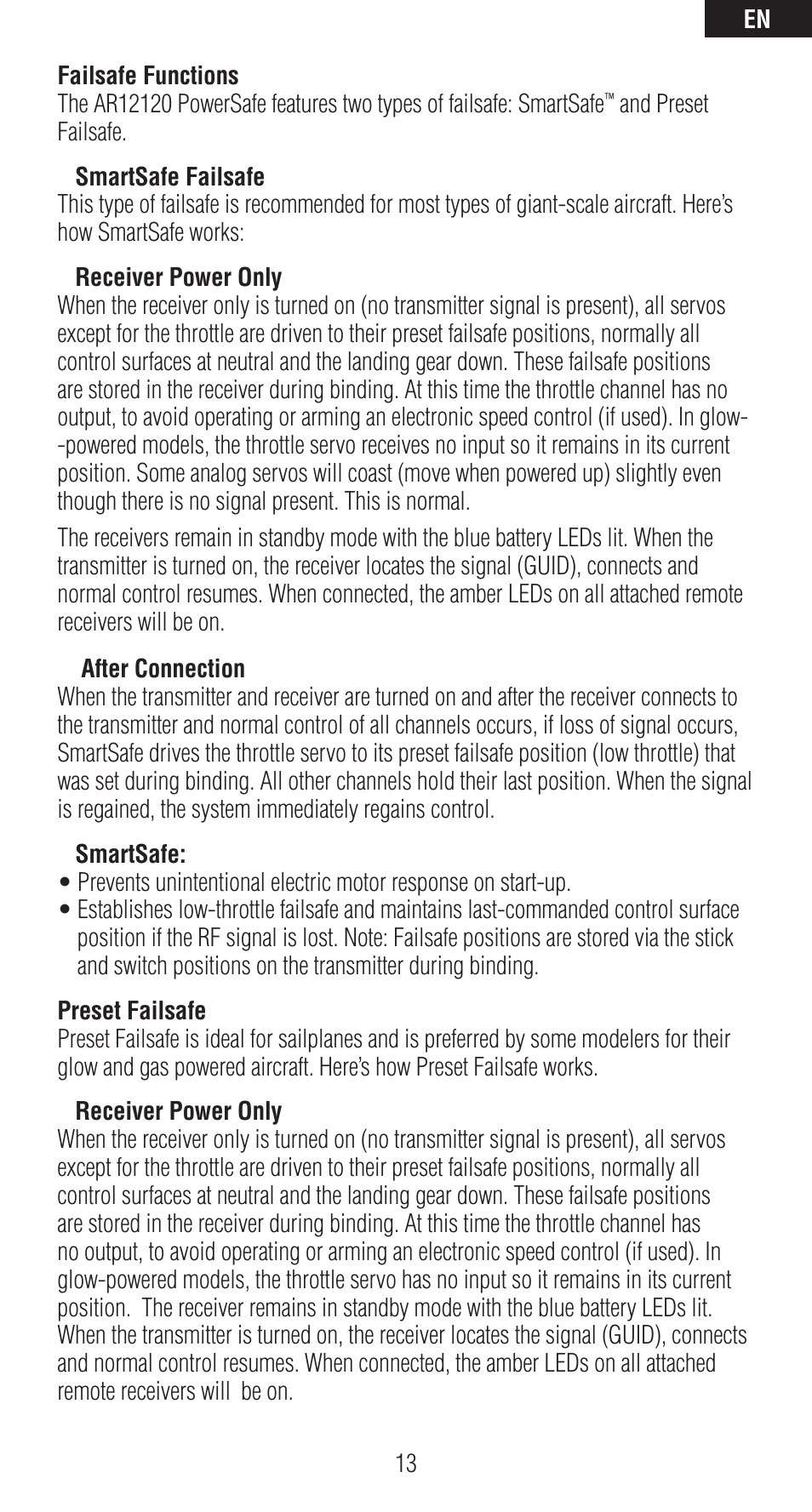 Spektrum SPMAR12120 User Manual | Page 13 / 92