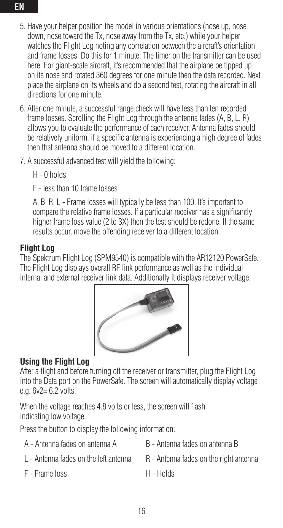 Spektrum SPMAR12120 User Manual | Page 16 / 92