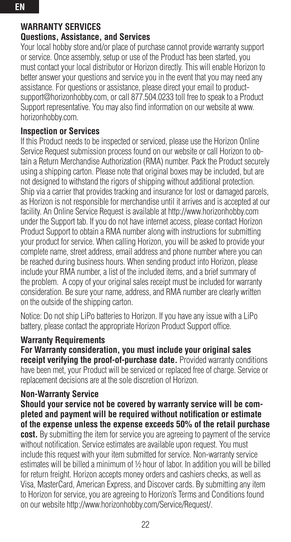 Spektrum SPMAR12120 User Manual | Page 22 / 92