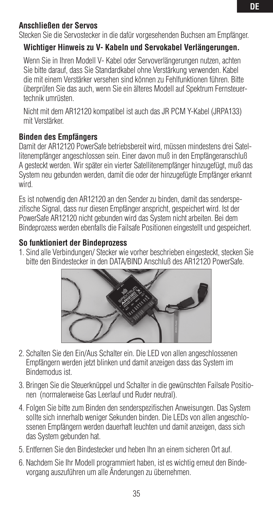 Spektrum SPMAR12120 User Manual | Page 35 / 92
