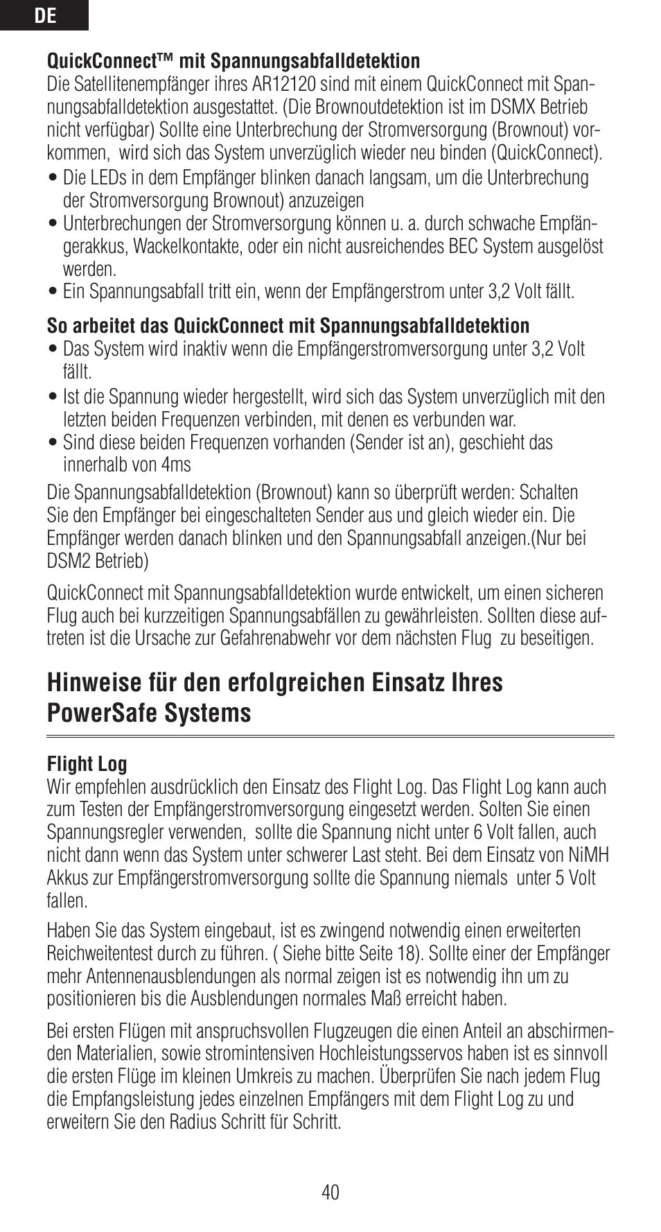 Spektrum SPMAR12120 User Manual | Page 40 / 92