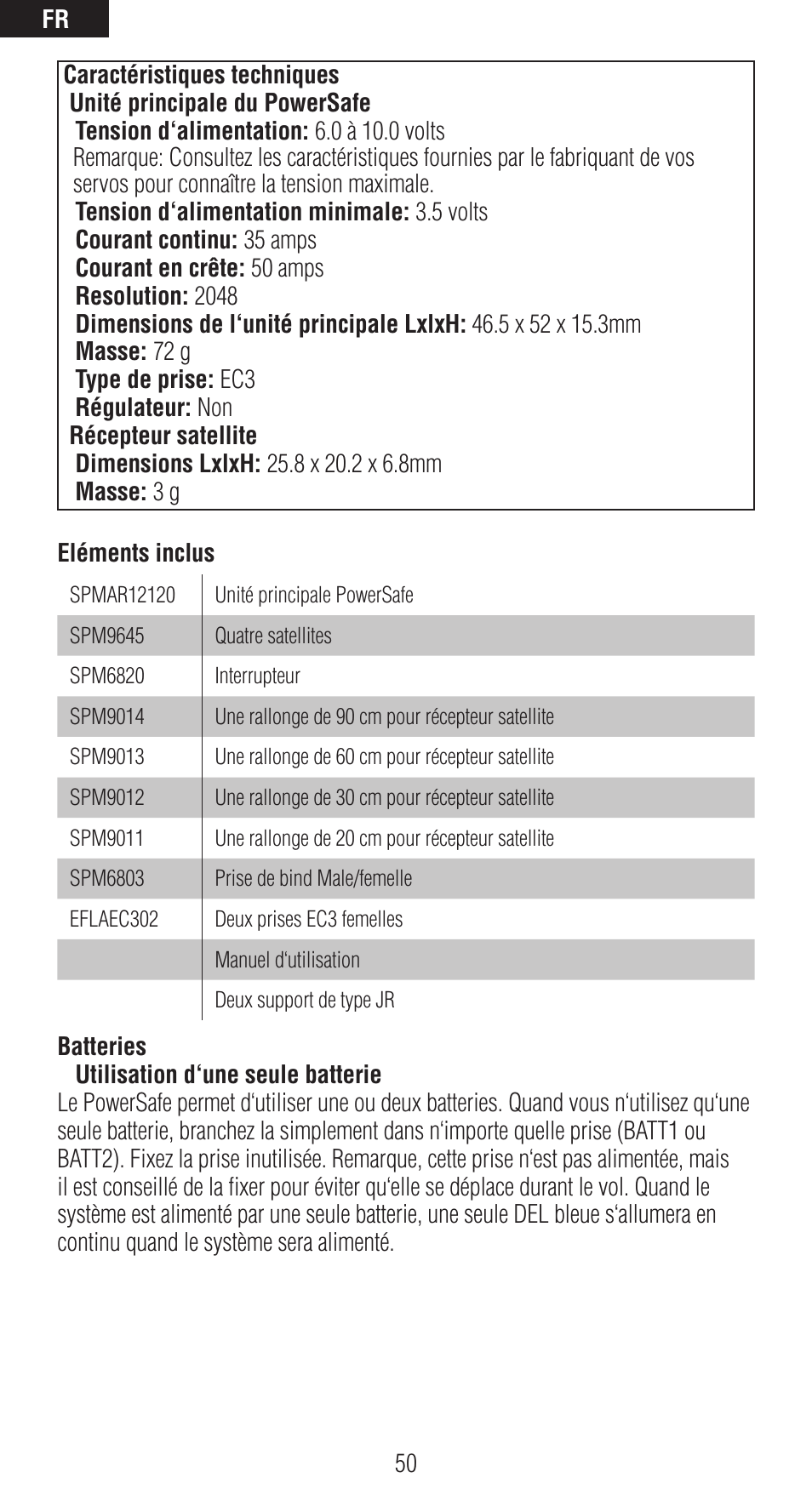 Spektrum SPMAR12120 User Manual | Page 50 / 92