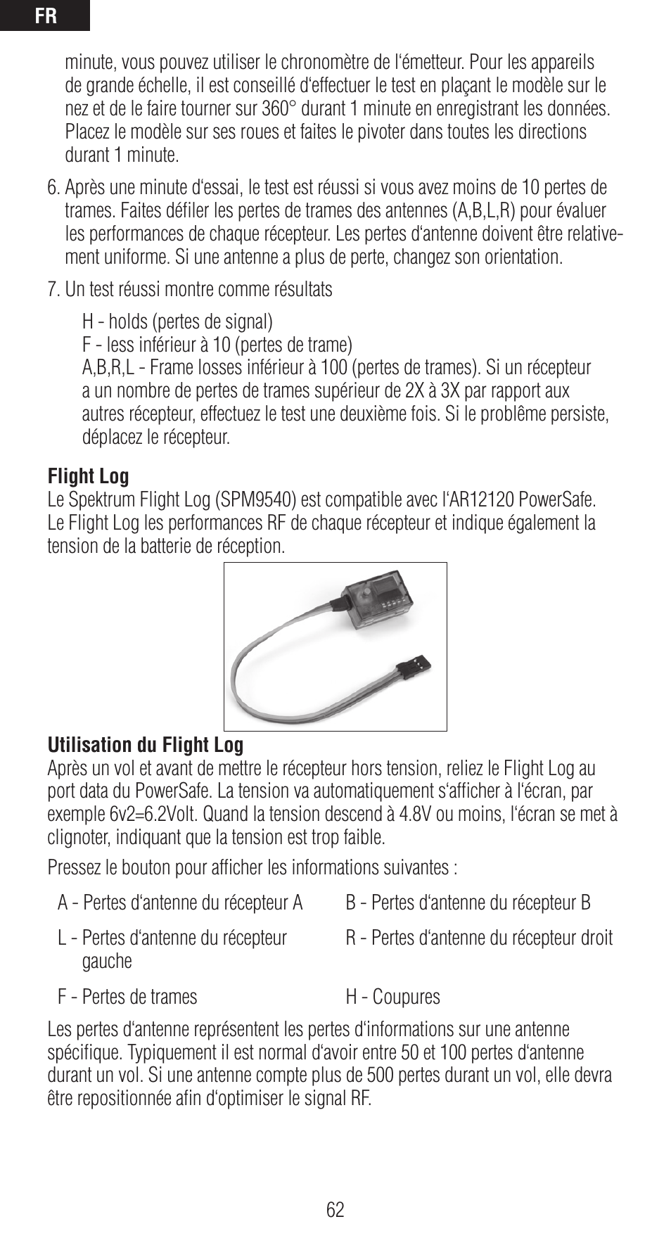 Spektrum SPMAR12120 User Manual | Page 62 / 92