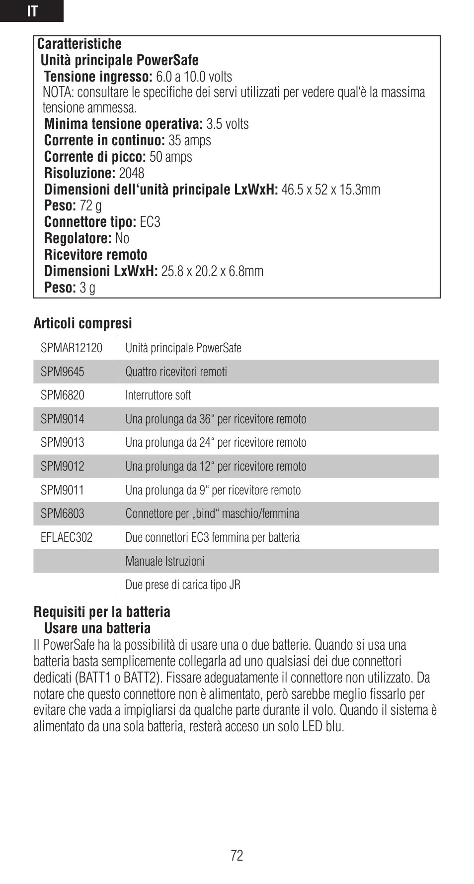 Spektrum SPMAR12120 User Manual | Page 72 / 92