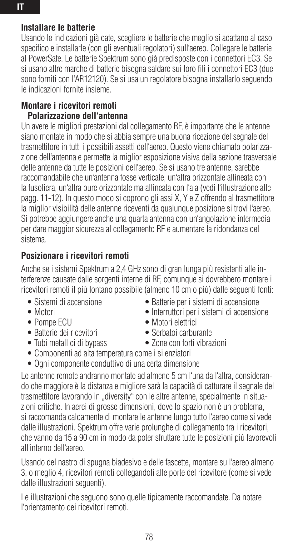 Spektrum SPMAR12120 User Manual | Page 78 / 92