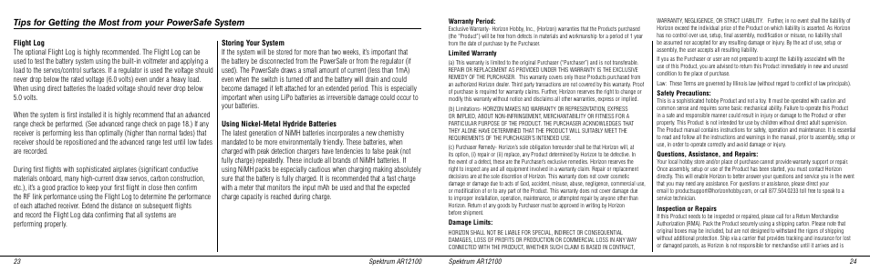 Spektrum SPMAR12100 User Manual | Page 13 / 14