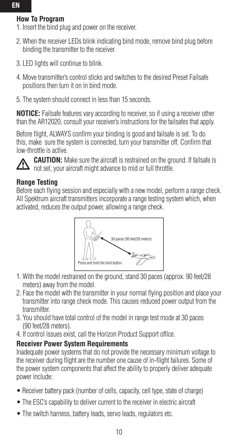Spektrum SPMAR12020 User Manual | Page 10 / 72