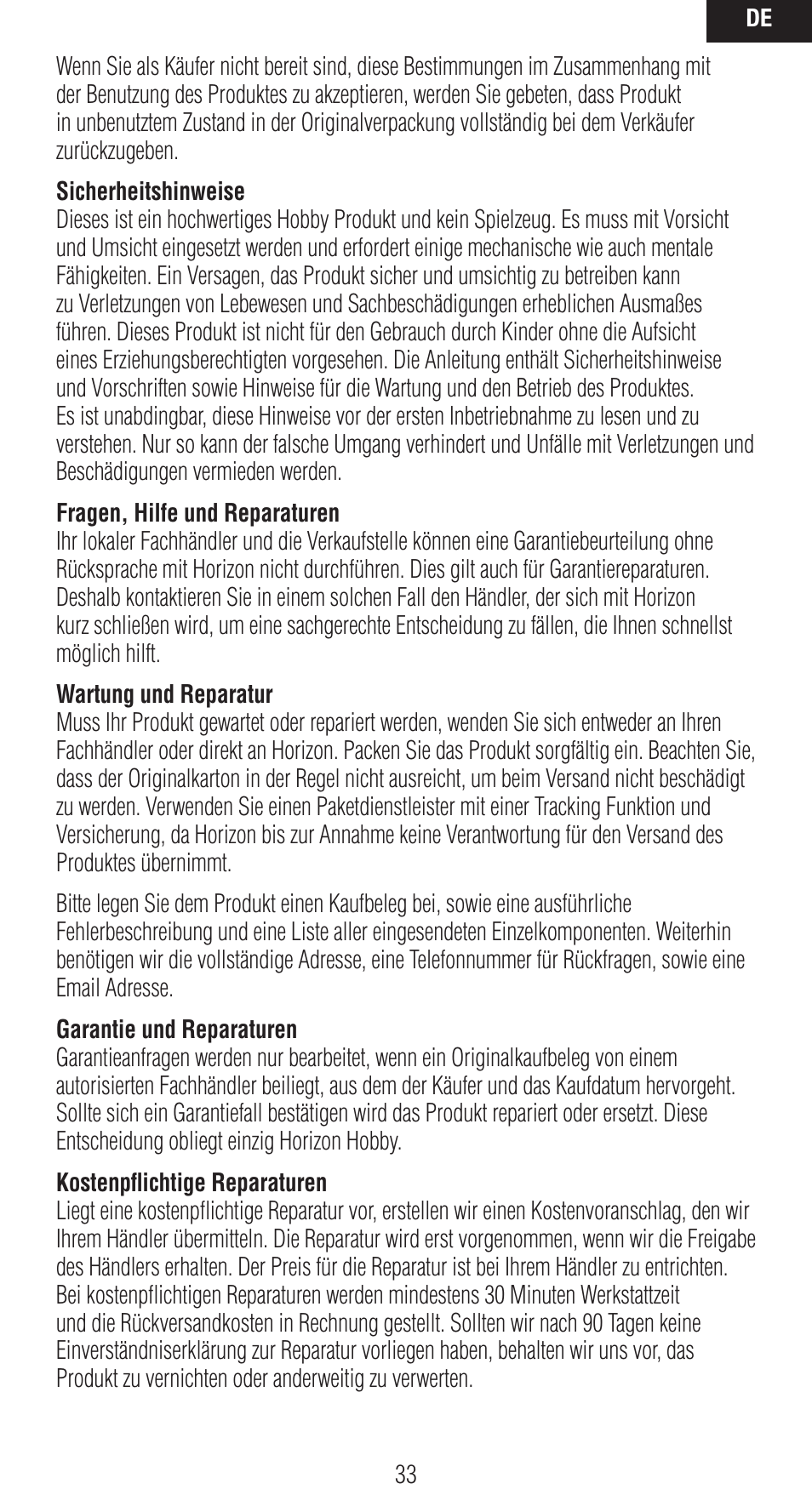Spektrum SPMAR12020 User Manual | Page 33 / 72