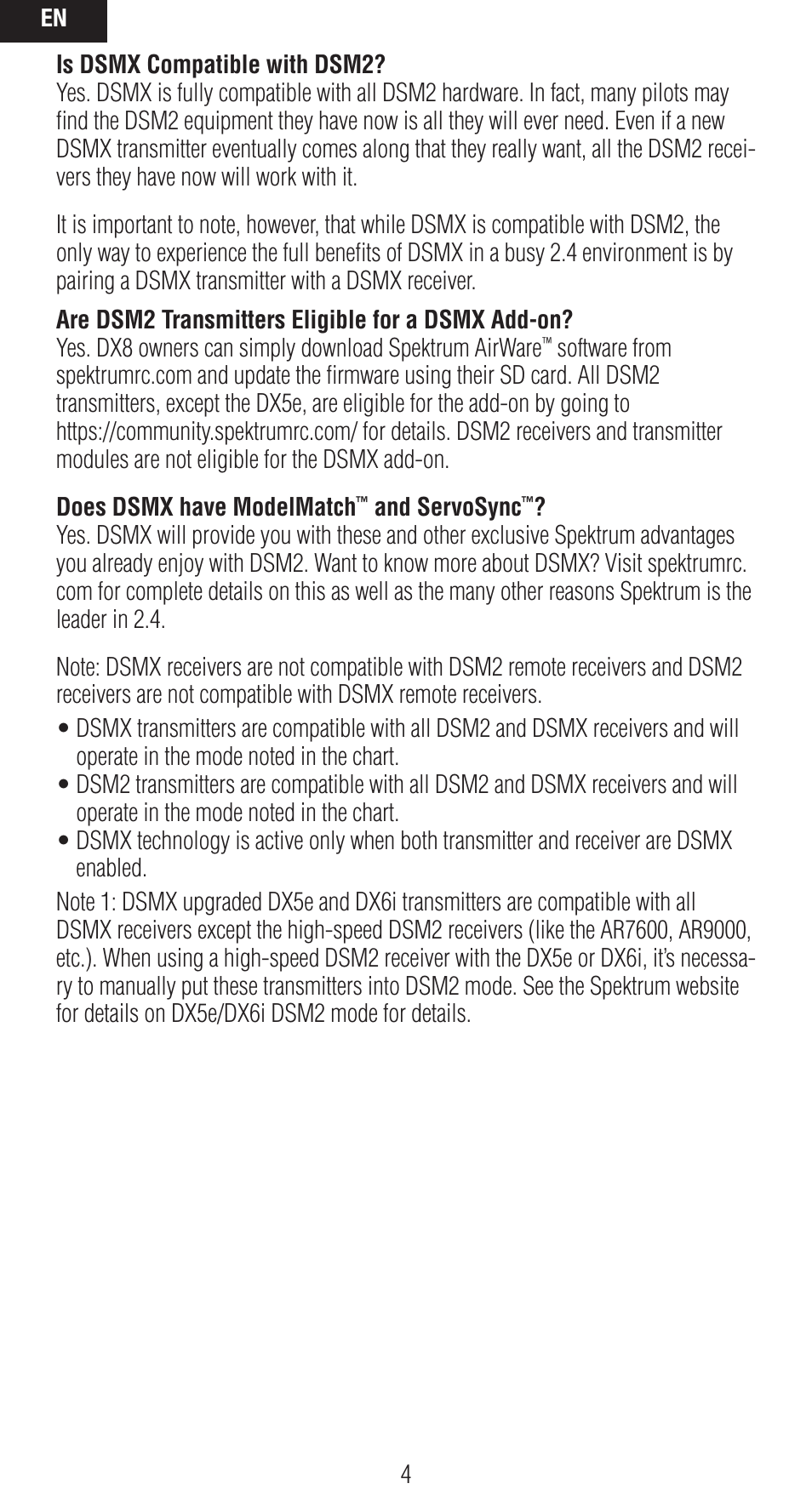 Spektrum SPMAR12020 User Manual | Page 4 / 72