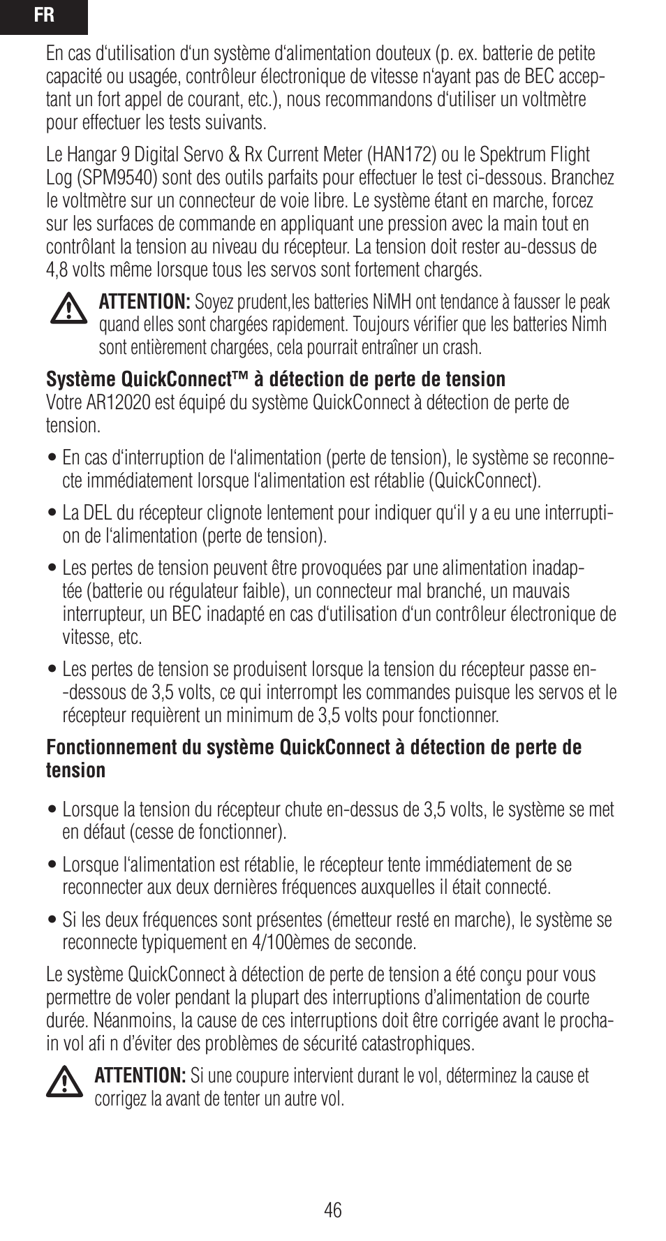 Spektrum SPMAR12020 User Manual | Page 46 / 72
