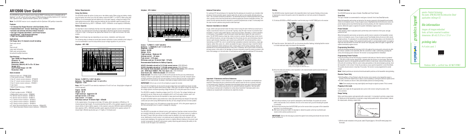 Spektrum SPMAR12000 User Manual | 2 pages