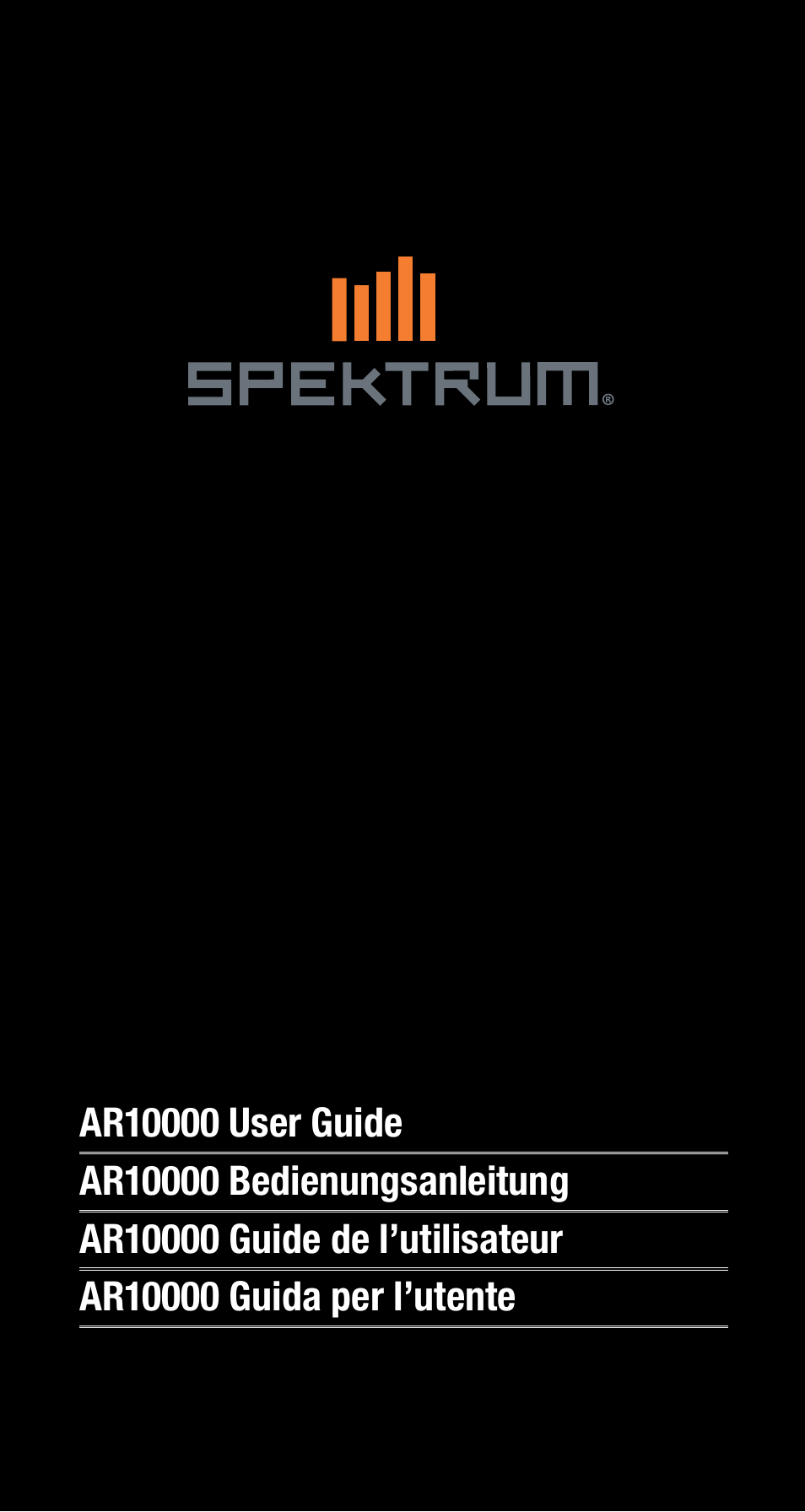 Spektrum SPMAR10000 User Manual | 60 pages