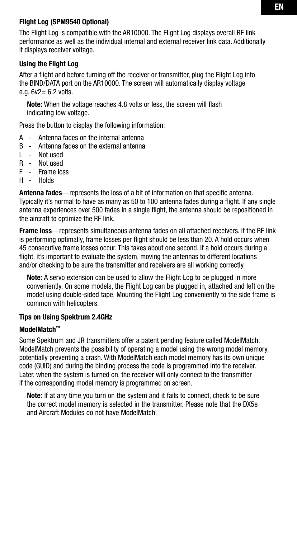 Spektrum SPMAR10000 User Manual | Page 11 / 60