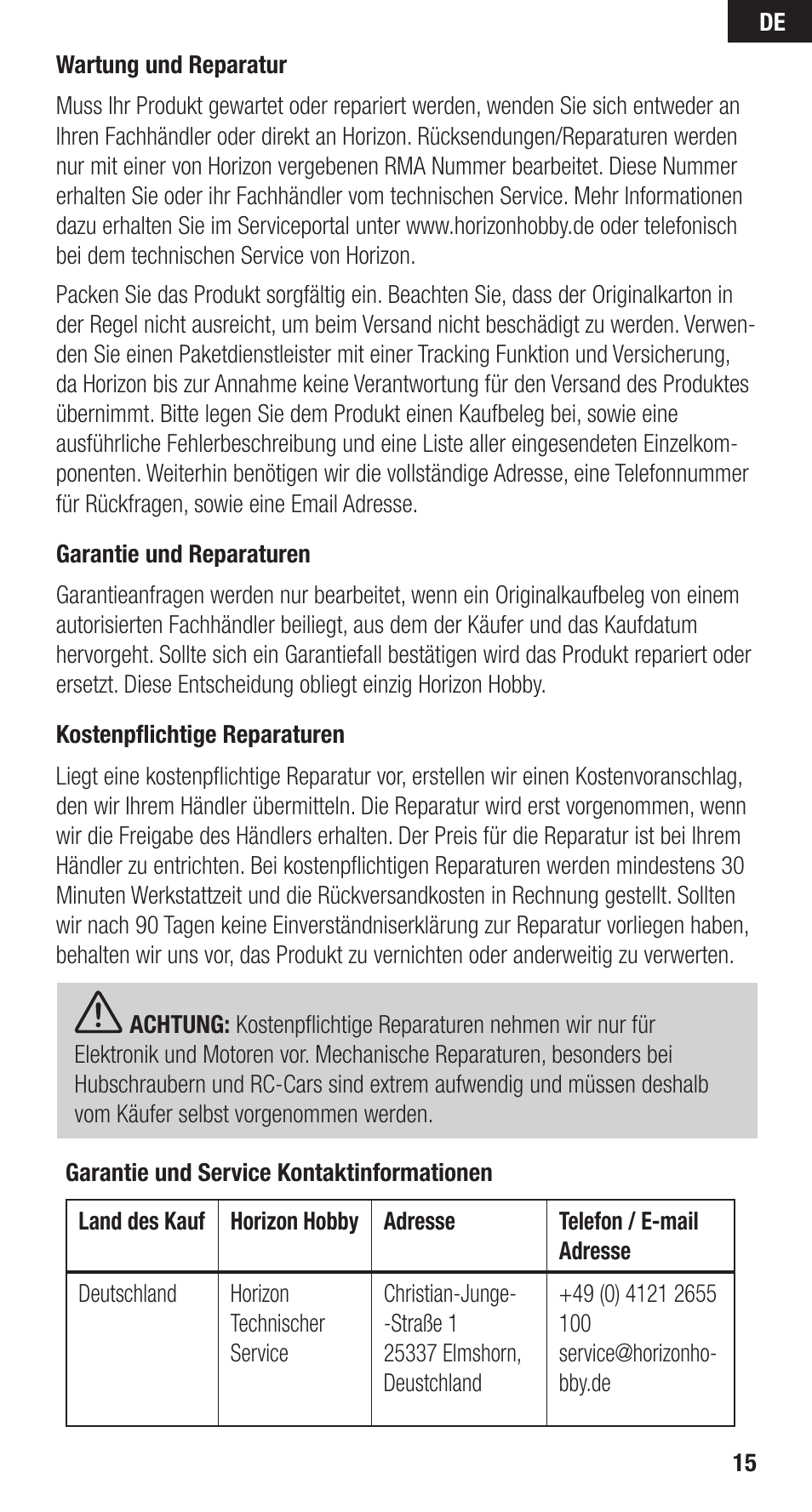 Spektrum SPMA9590 User Manual | Page 15 / 32