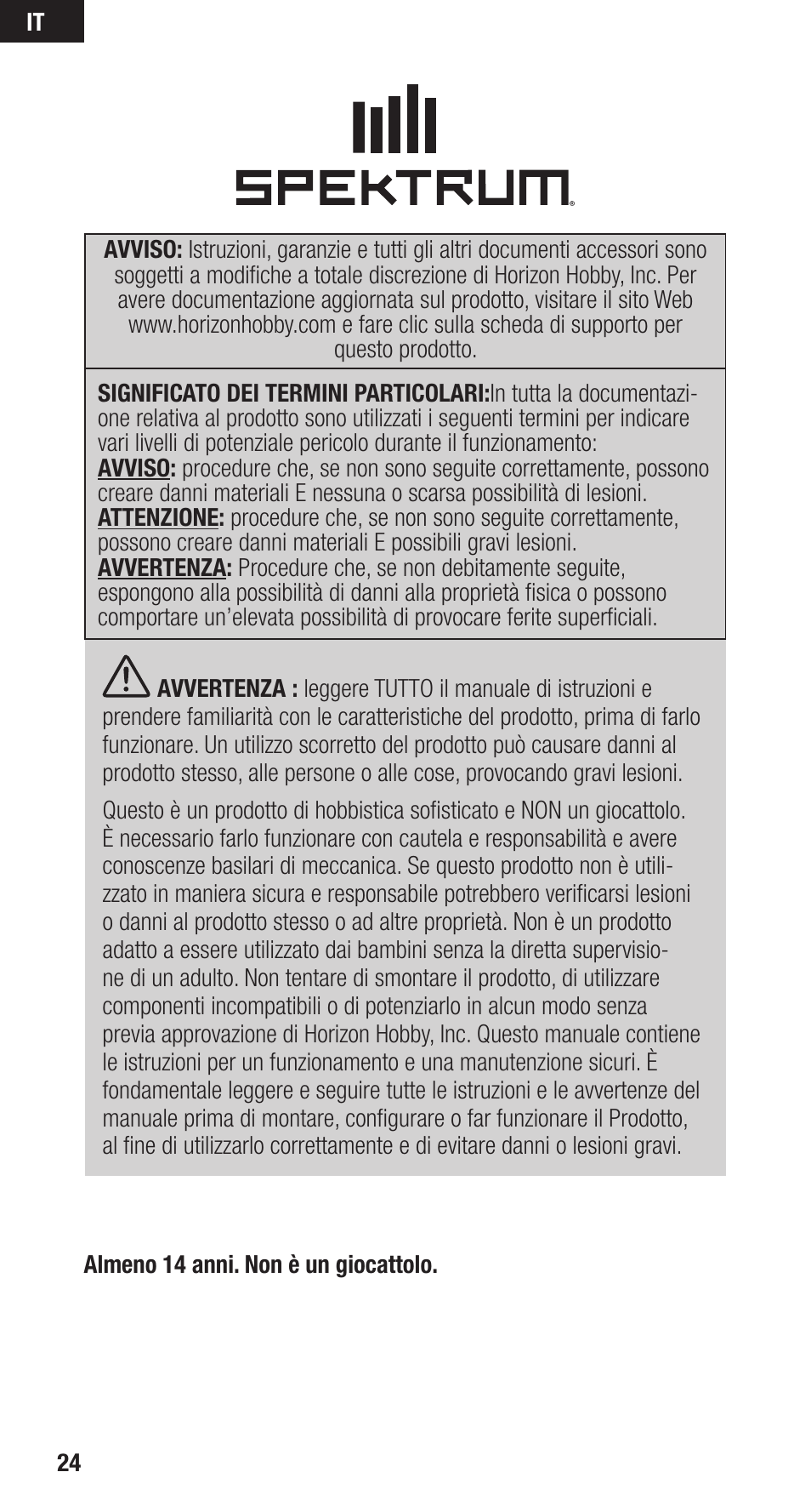 Spektrum SPMA9590 User Manual | Page 24 / 32