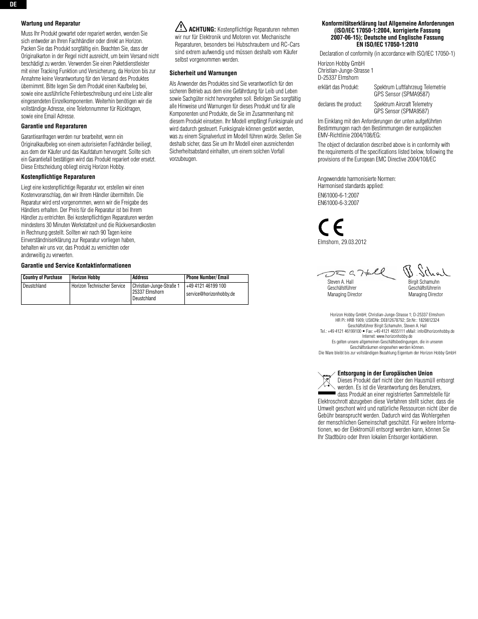 Spektrum SPMA9587 User Manual | Page 4 / 8
