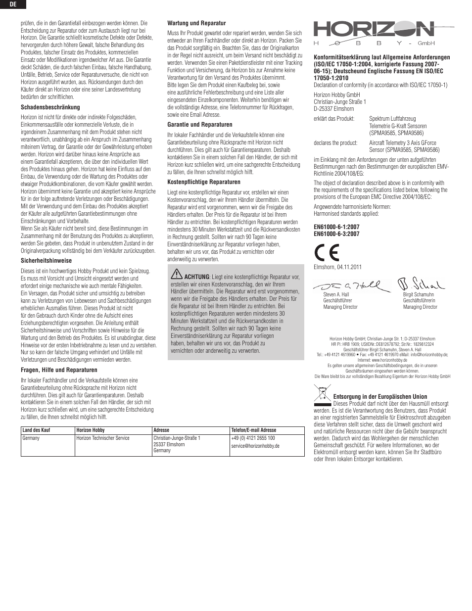 Spektrum SPMA9585 User Manual | Page 4 / 8