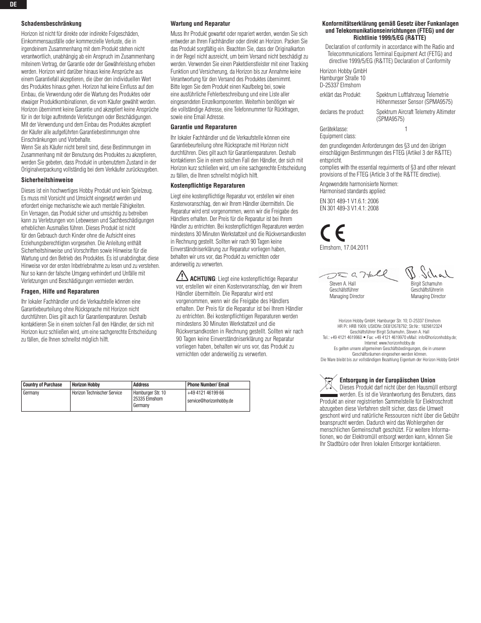 Spektrum SPMA9575 User Manual | Page 4 / 8