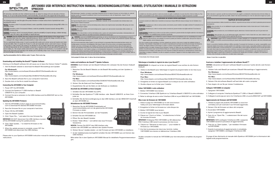 Spektrum SPMA3030 User Manual | 2 pages