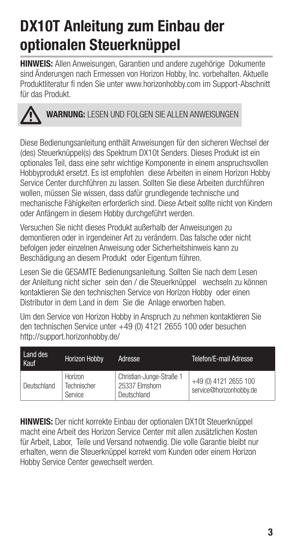 Spektrum SPMA3010 User Manual | Page 3 / 39